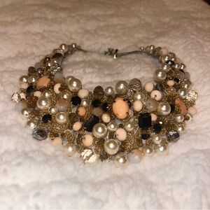 Aldo statement beaded bib necklace